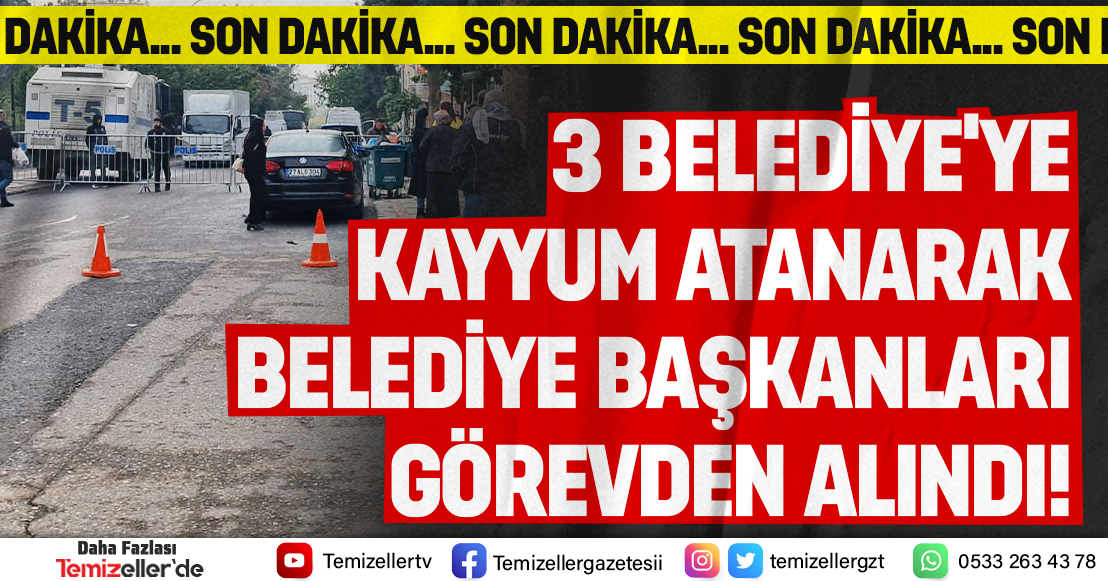 MARDİN, BATMAN VE HALFETİ BELEDİYELERİNE KAYYUM ATANDI