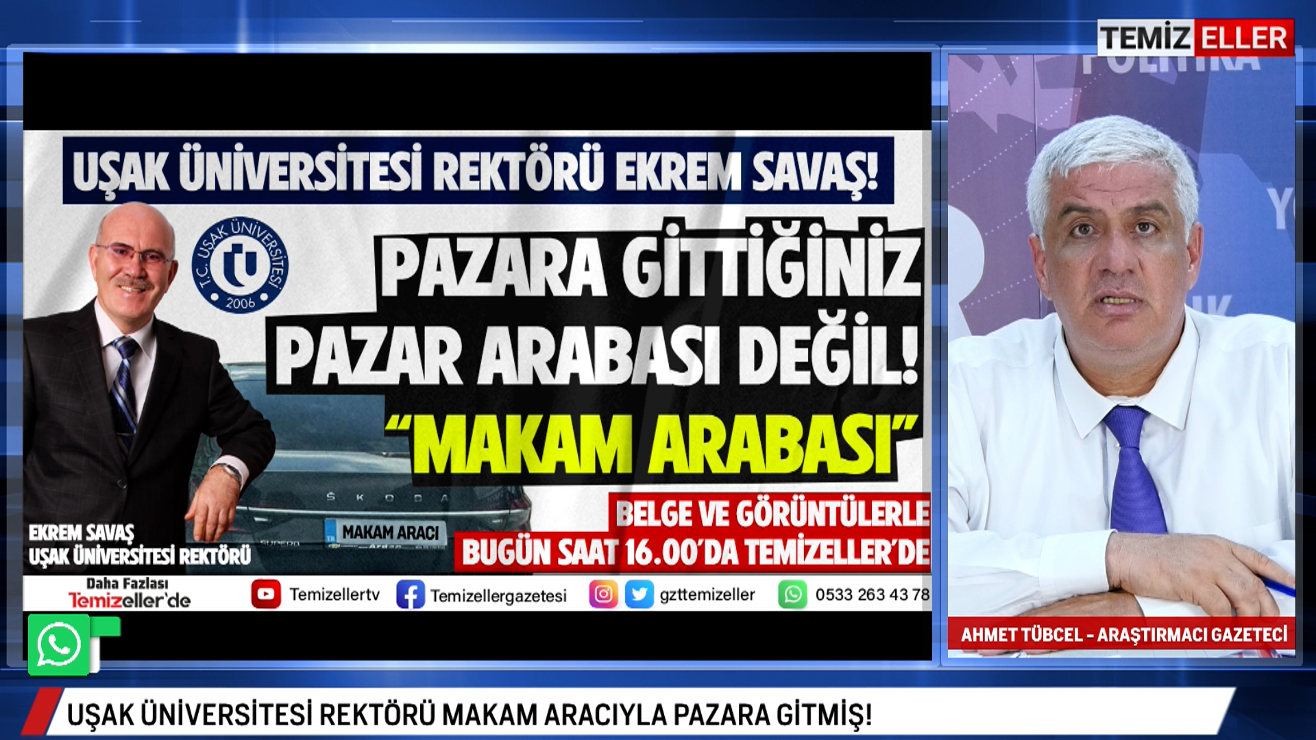 CANLI | TEMİZELLER 28 HAZİRAN 2024 | UŞAK ÜNİVERSİTESİ REKTÖRÜ EKREM SAVAŞ DOSYASI